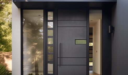 minimalist iron doors