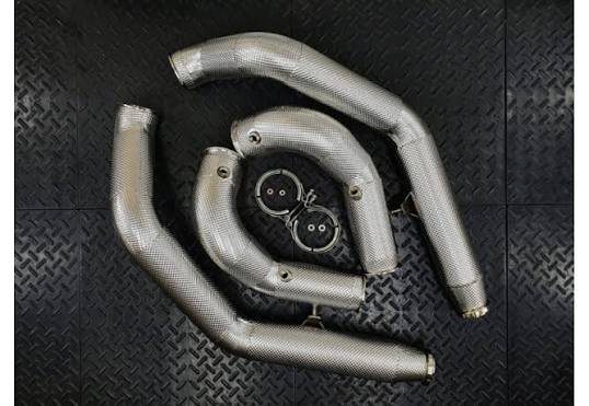 mercedes g63 amg w463a catted and catless downpipes